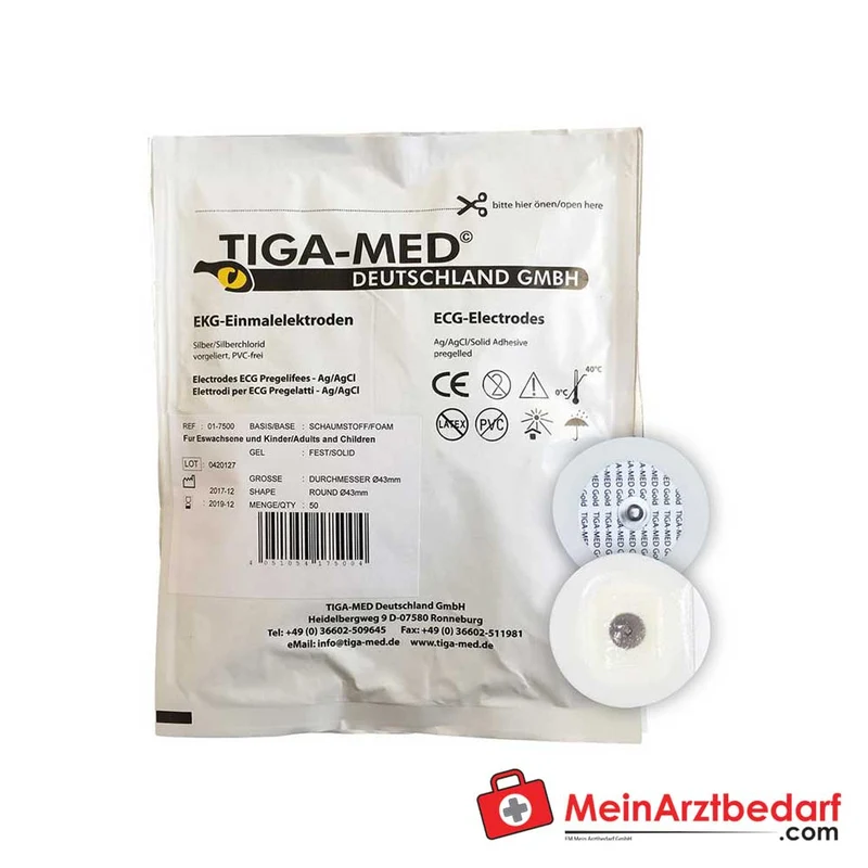 TIGA-MED EKG-Klebeelektrode Festgel, 50 Stück