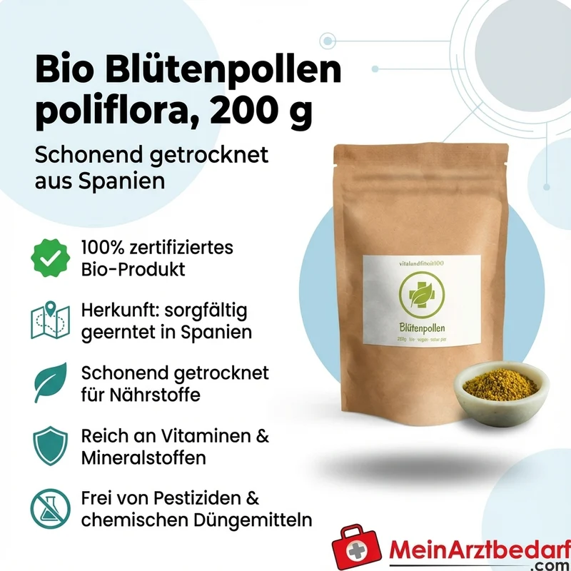 Blütenpollen poliflora 200 g Spanien schonend getrocknet