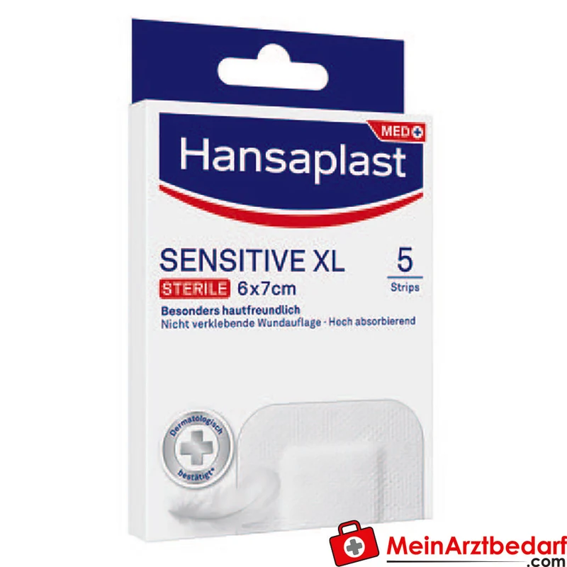 Hansaplast Sensitive XL sterile Wundpflaster 5 Strips