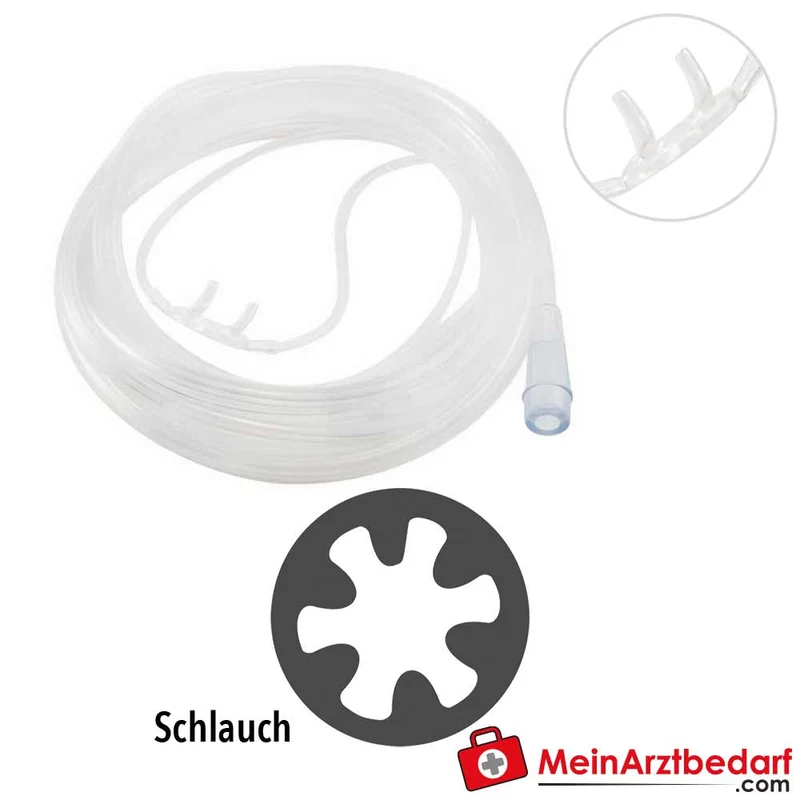 AEROpart Sauerstoff-Nasenbrille PVC, knicksichere O2-Schläuche, verschiedene Nasenstutzen