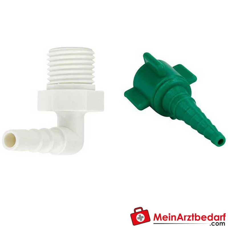 AEROpart Schlauchanschlusstülle 6 mm, drehbar (POM) und 90° Winkel (PBT)