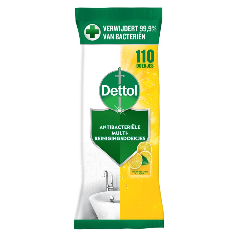 Dettol Power & Fresh Multi-Reinigingsdoekjes Citrus Maxi 110 stuks