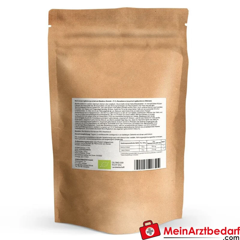 Vital Bambus-Extrakt 75 % Kieselsäure Pulver 100 g