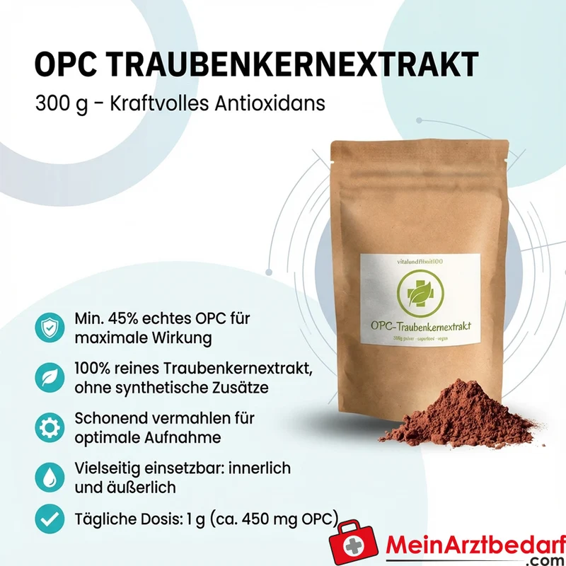 Traubenkernextrakt (OPC) Pulver 45% 300 g