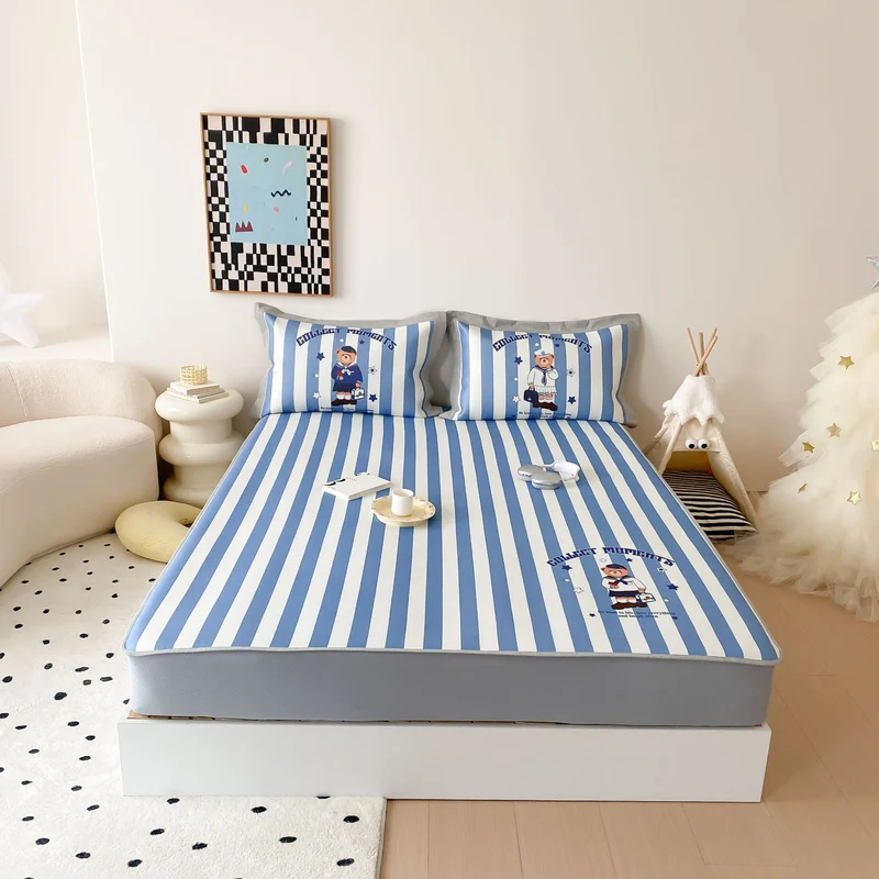 Spannbettlaken-Set mit Kissenbezügen