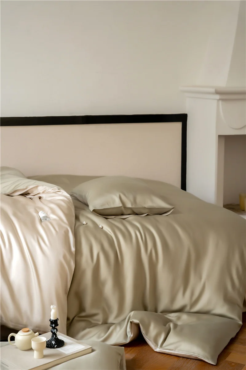 Seidiges Satin-Bettwäsche-Set