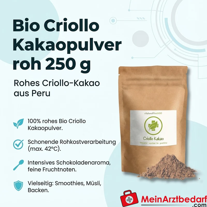 Criollo Kakaopulver roh 250 g Superfood aus Peru