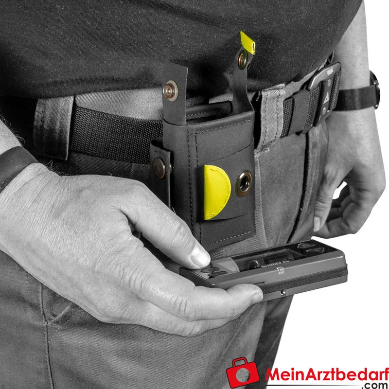 PAX Melderholster Gürtelholster für Swissphone QUADX35, BOSS 925/935 und Airbus P8ger, Kipp-Öffnung, Maße ab 6,5–11×3 cm