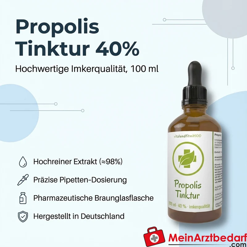 Propolis Tinktur 40% Braunglasflasche mit Pipette 100 ml