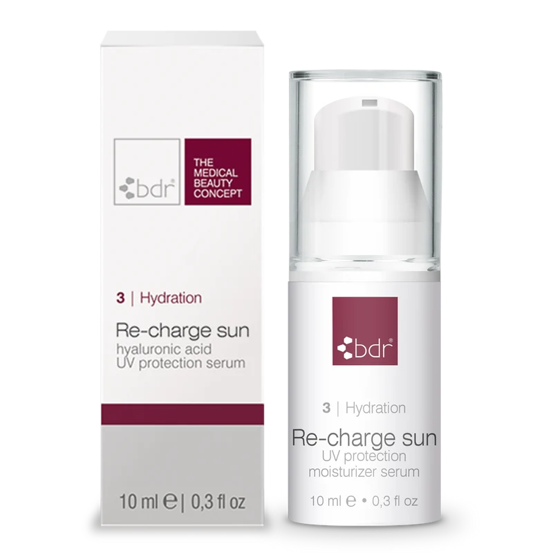 bdr Re-charge SUN hyaluronic acid UV protection serum 10 ml