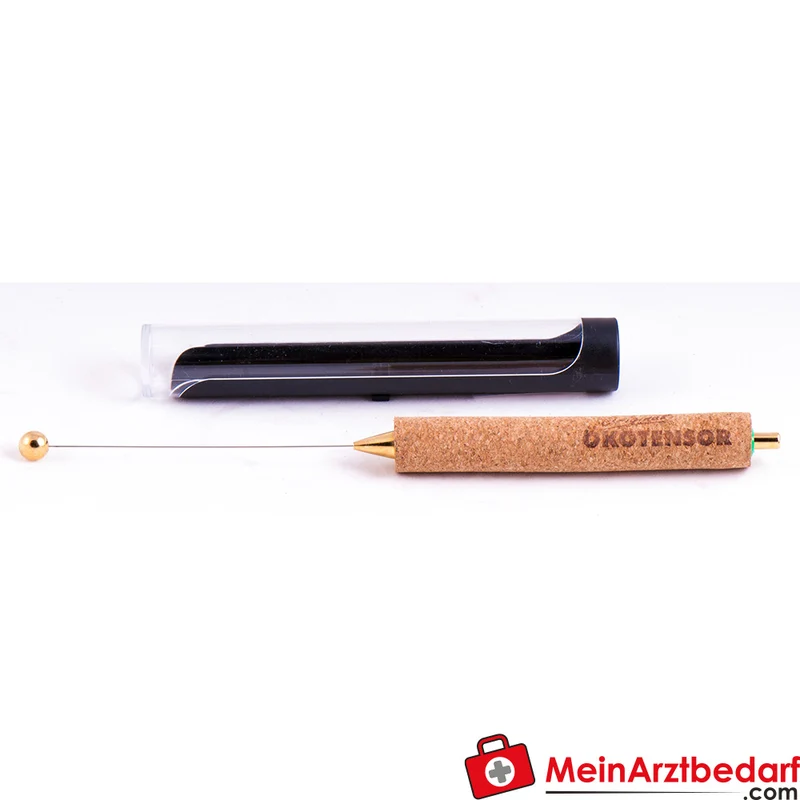 Berk Ökotensor Mini 14–24,5 cm Federstahl, Korkgriff mit vergoldeter Antenne, Holz-/Messingreif