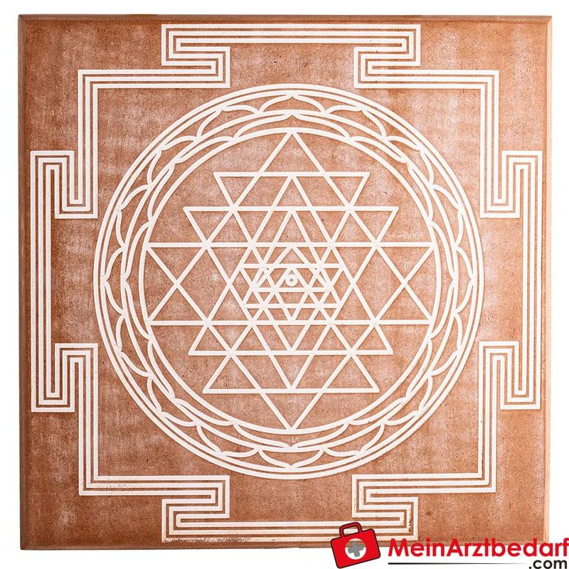 Berk Shri Yantra Energiebild MDF 30x30 cm Wandbild Schutzsymbol
