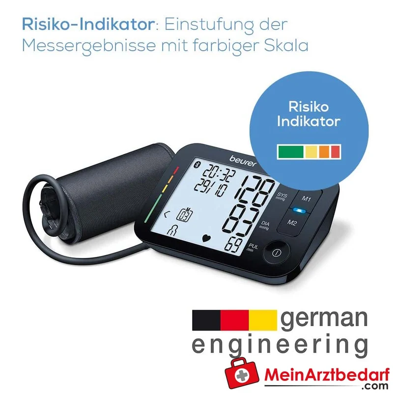 Beurer BM 54 Bluetooth-Oberarm-Blutdruckmessgerät mit Speicherfunktion