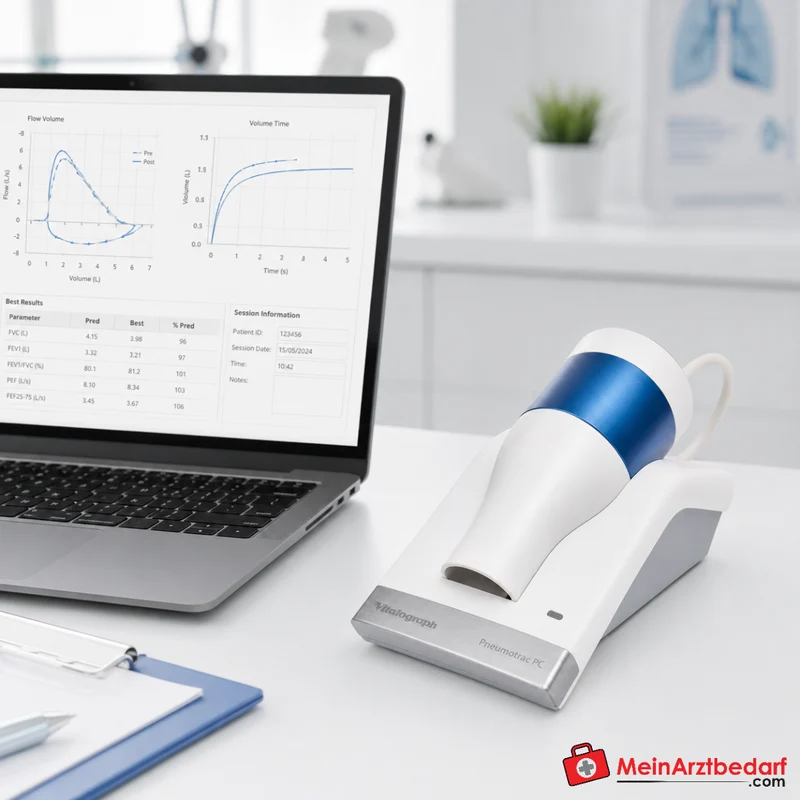 Vitalograph Pneumotrac PC‑Spirometer mit Spirotrac 6 Software