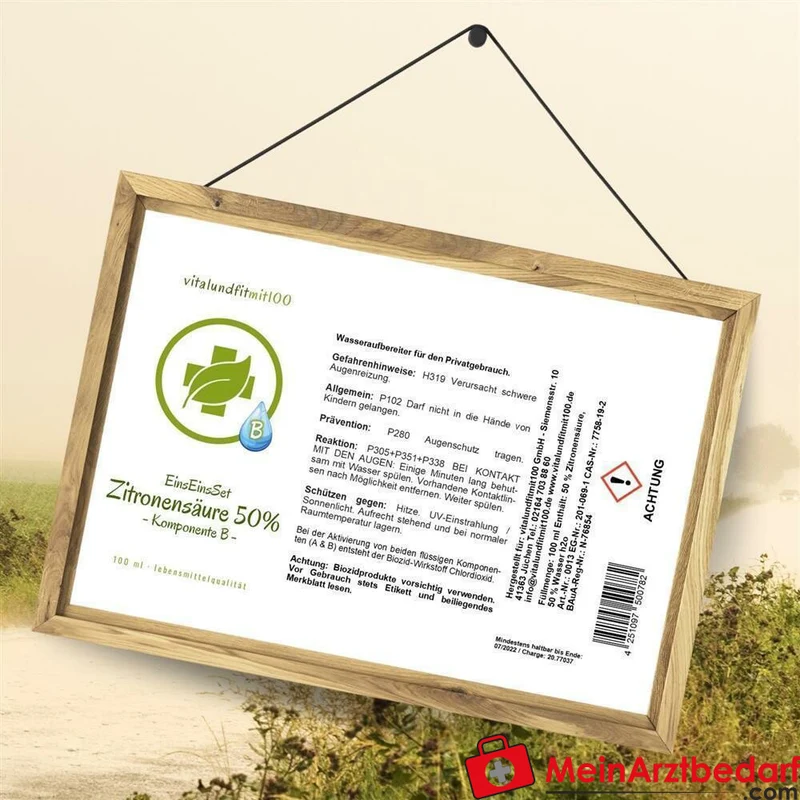 EinsEinsSet Trinkwasserdesinfektion Natriumchlorit 25% + Säure 100 ml