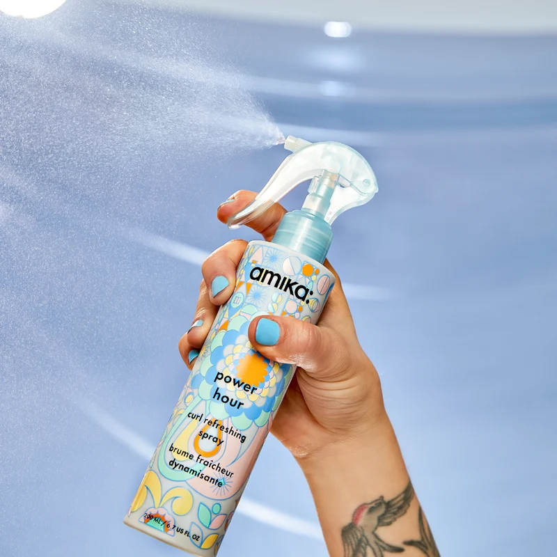 amika power hour curl hair refreshing spray