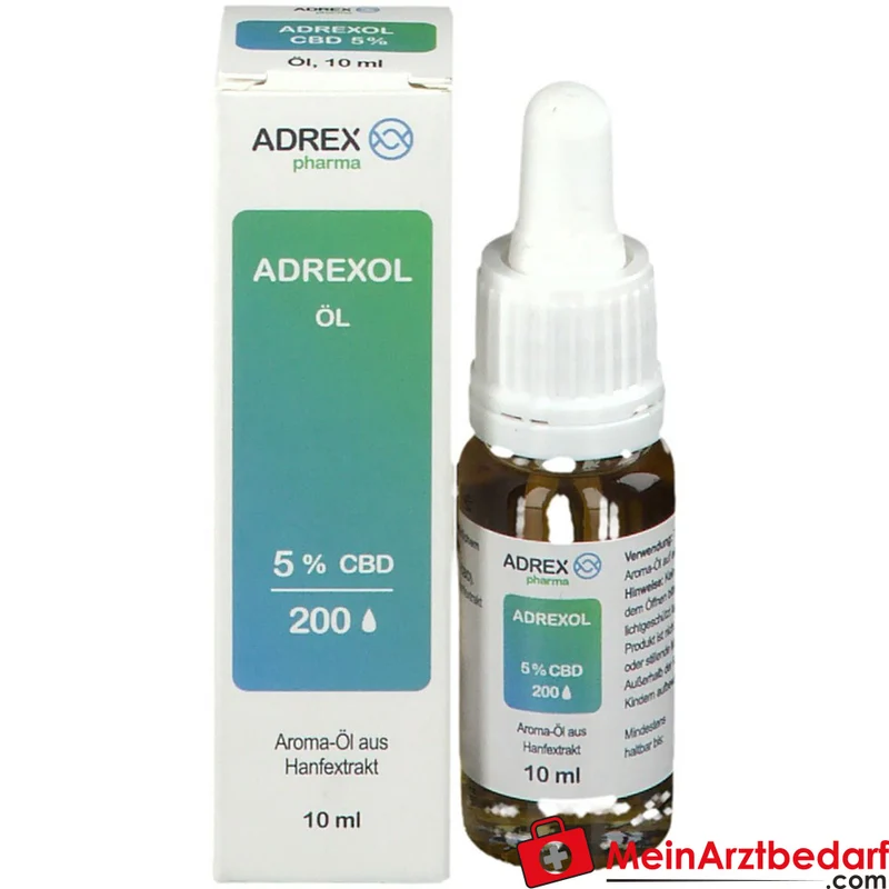 Adrexol CBD 5% Cannabidiol Aroma-Öl Tropfen, 10 ml
