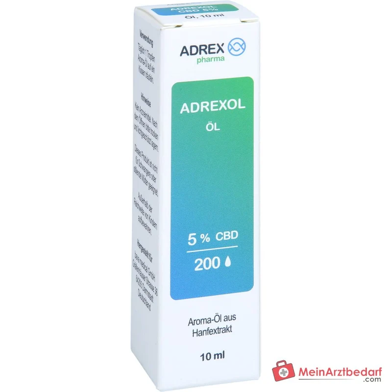 Adrexol CBD 5% Cannabidiol Aroma-Öl Tropfen, 10 ml