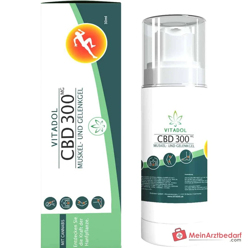 Vitadol CBD 300 Cannabidiol / Arnika / Schachtelhalm Muskel- und Gelenkgel, 30 ml