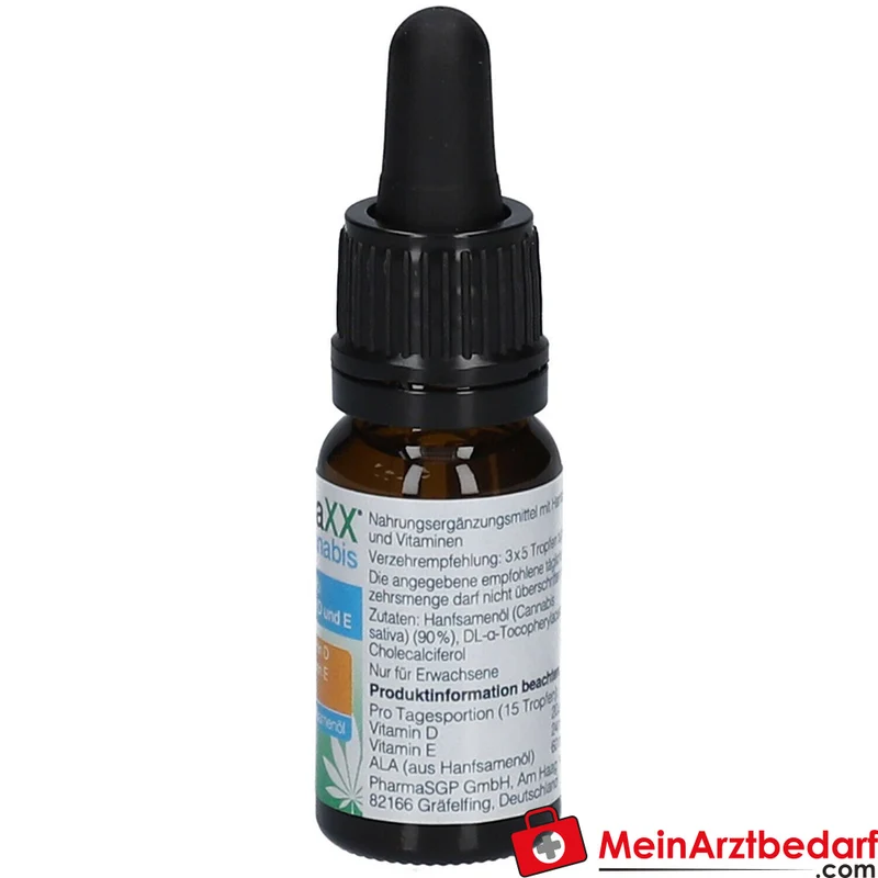 RubaXX Cannabis Öl Cannabissamenöl Vitamin D 20 µg Vitamin E Öl 10 ml