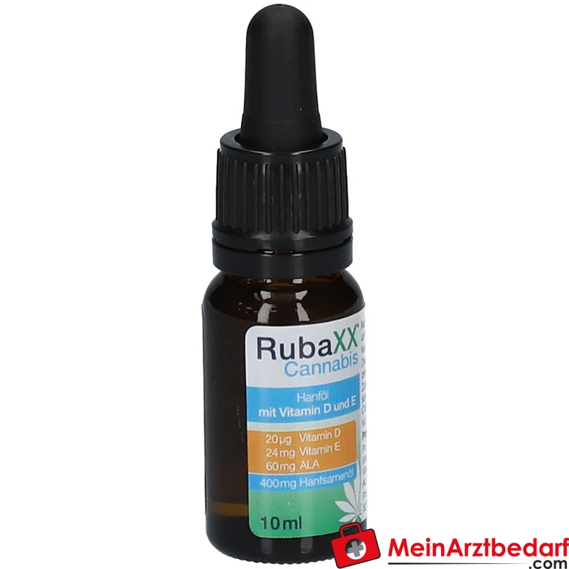 RubaXX Cannabis Öl Cannabissamenöl Vitamin D 20 µg Vitamin E Öl 10 ml