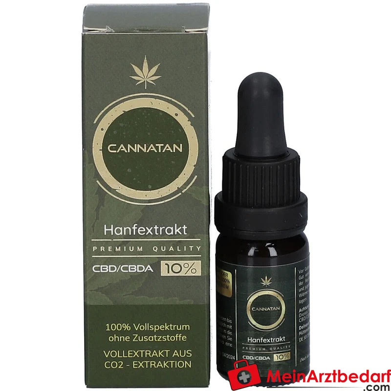CANNATAN Hanfextrakt CBD 10% Mundöl Tropfflasche