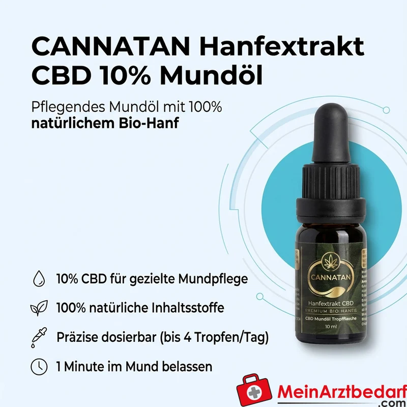 CANNATAN Hanfextrakt CBD 10% Mundöl Tropfflasche