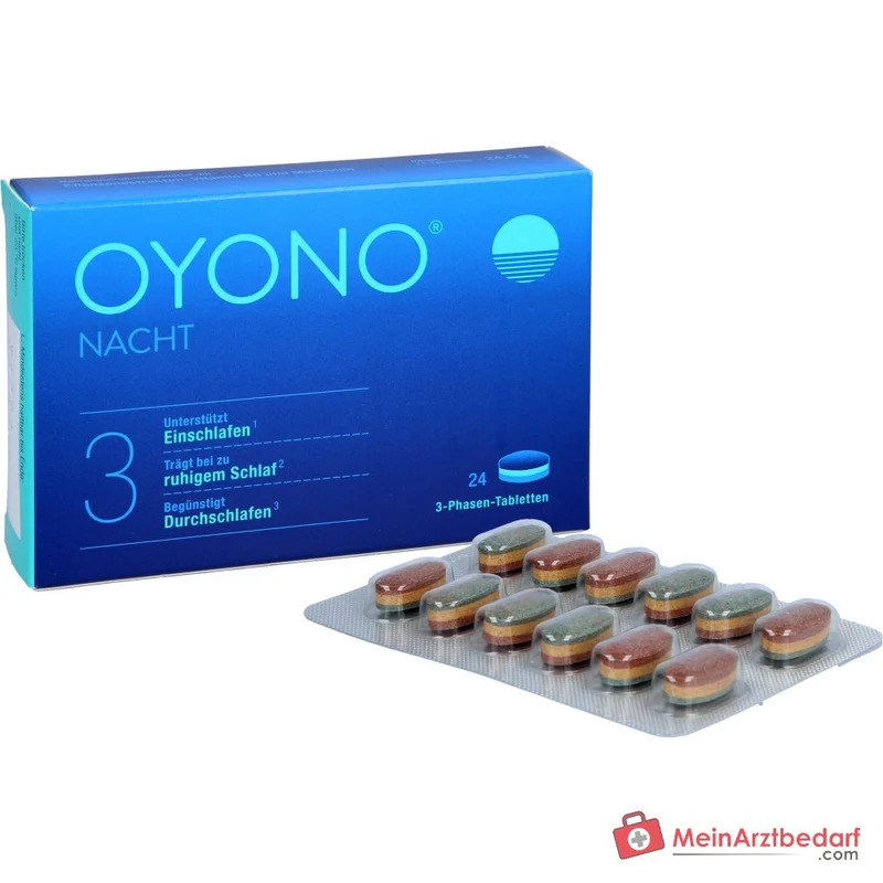 Divapharma Oyono Nacht Baldrian / Passionsblume / Weißdorn / Zitronenmelisse / Vitamin B6 / Melatonin Tabletten, 24 St.