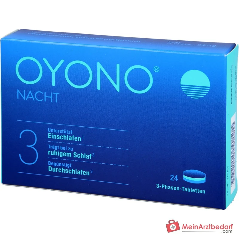 Divapharma Oyono Nacht Baldrian / Passionsblume / Weißdorn / Zitronenmelisse / Vitamin B6 / Melatonin Tabletten, 24 St.