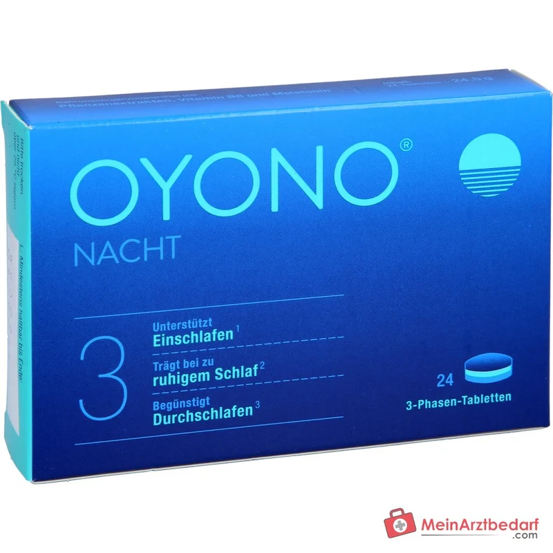 Divapharma Oyono Nacht Baldrian / Passionsblume / Weißdorn / Zitronenmelisse / Vitamin B6 / Melatonin Tabletten, 24 St.