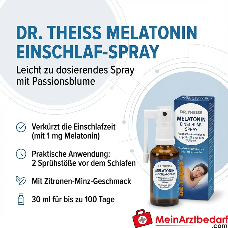 Dr. Theiss Melatonin Einschlaf-Spray Melatonin / Passionsblumenextrakt Mundspray, 30 ml