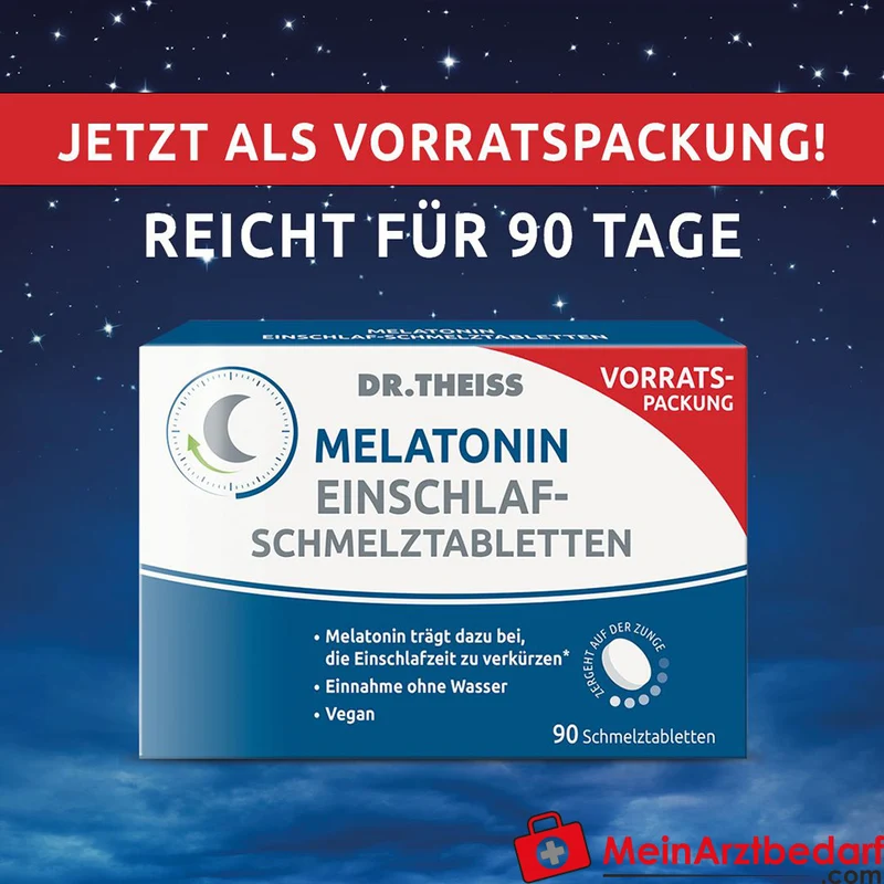 Dr. Theiss Melatonin Einschlaf-Schmelztabletten 1 mg, 90 St.