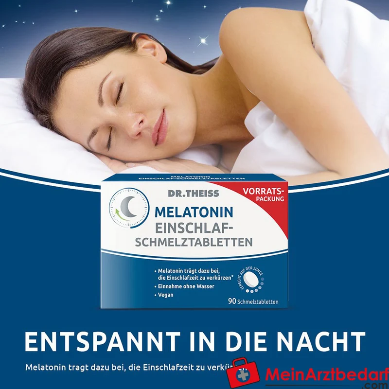 Dr. Theiss Melatonin Einschlaf-Schmelztabletten 1 mg, 90 St.