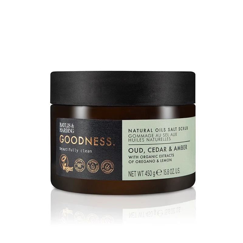 Baylis & Harding Goodness Oils Scrubzout Oudh, Ceder & Amber 450 gram