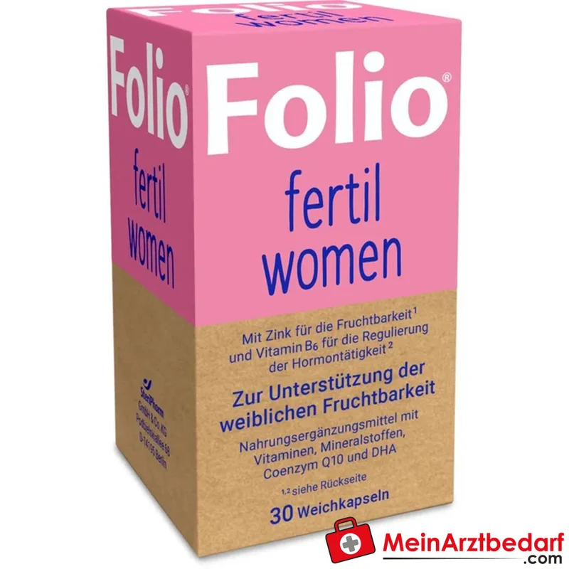 Folio fertil women Weichkapseln 35 mg Coenzym Q10, 0,45 mg Folsäure, 30 St.
