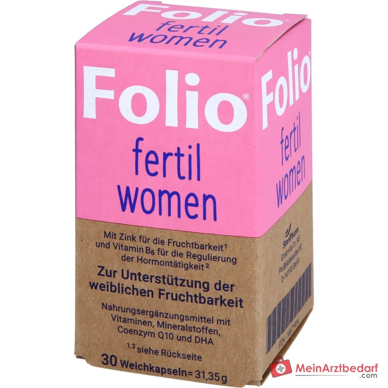 Folio fertil women Weichkapseln 35 mg Coenzym Q10, 0,45 mg Folsäure, 30 St.