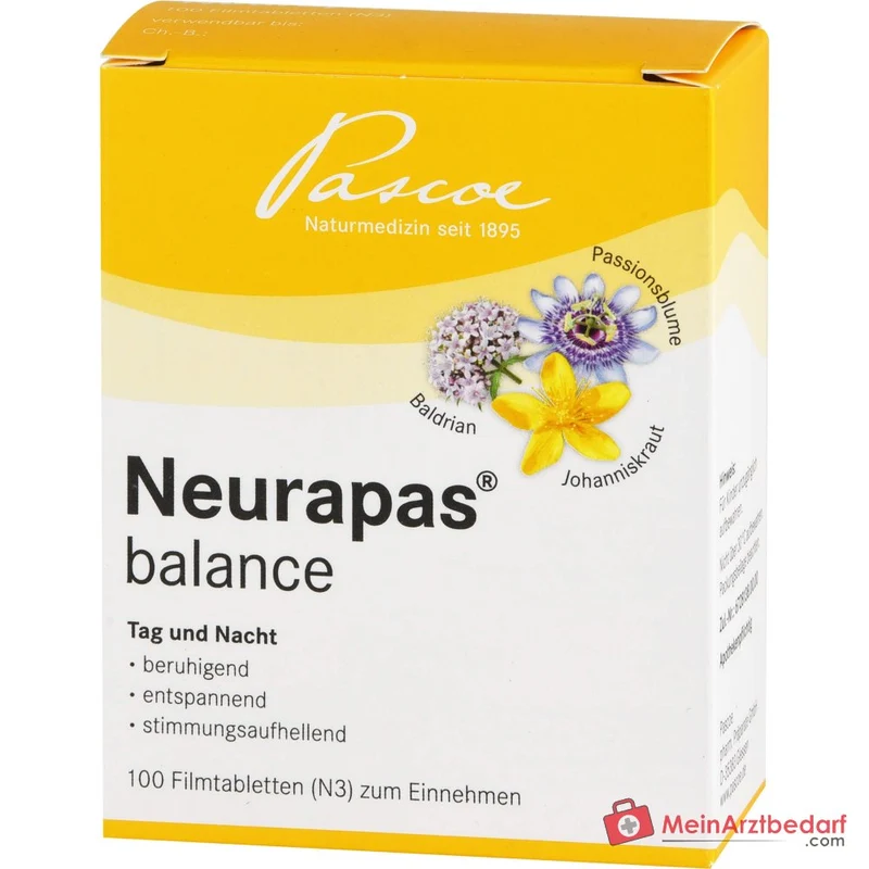 Neurapas balance Tabletten mit Baldrian, Johanniskraut und Passionsblume Packung, 5x100 Stk.