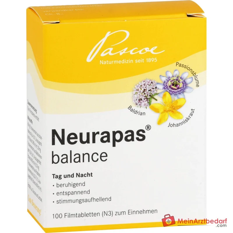 Neurapas balance Tabletten mit Baldrian, Johanniskraut und Passionsblume Packung, 5x100 Stk.