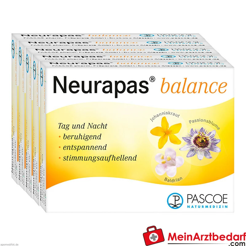 Neurapas balance Tabletten mit Baldrian, Johanniskraut und Passionsblume Packung, 5x100 Stk.