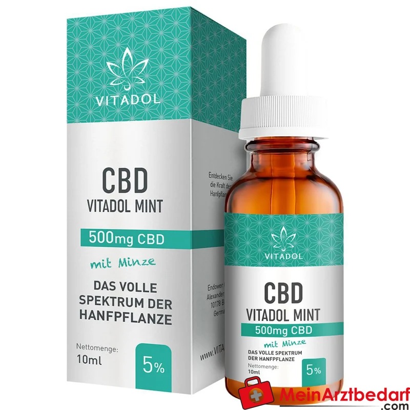 VITADOL Mint 5% CBD Vollspektrum-Öl 10 ml 500 mg