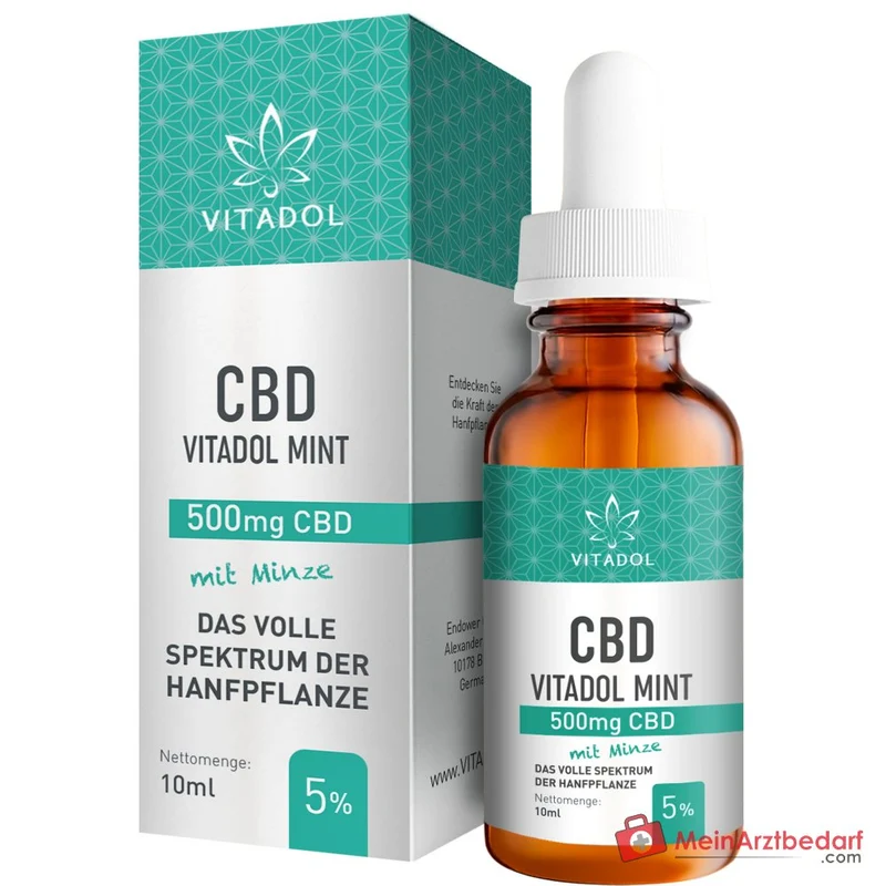 VITADOL Mint 5% CBD Vollspektrum-Öl 10 ml 500 mg
