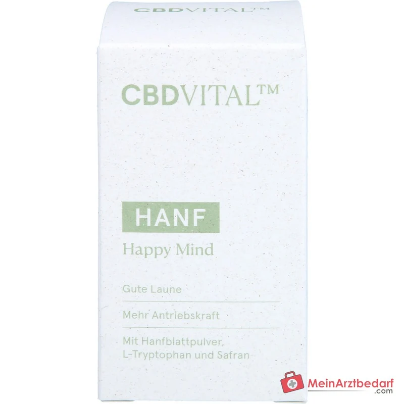 CBD VITAL Hanf Happy Mind Kapseln mit Griffonia (5‑HTP) 60 Stück