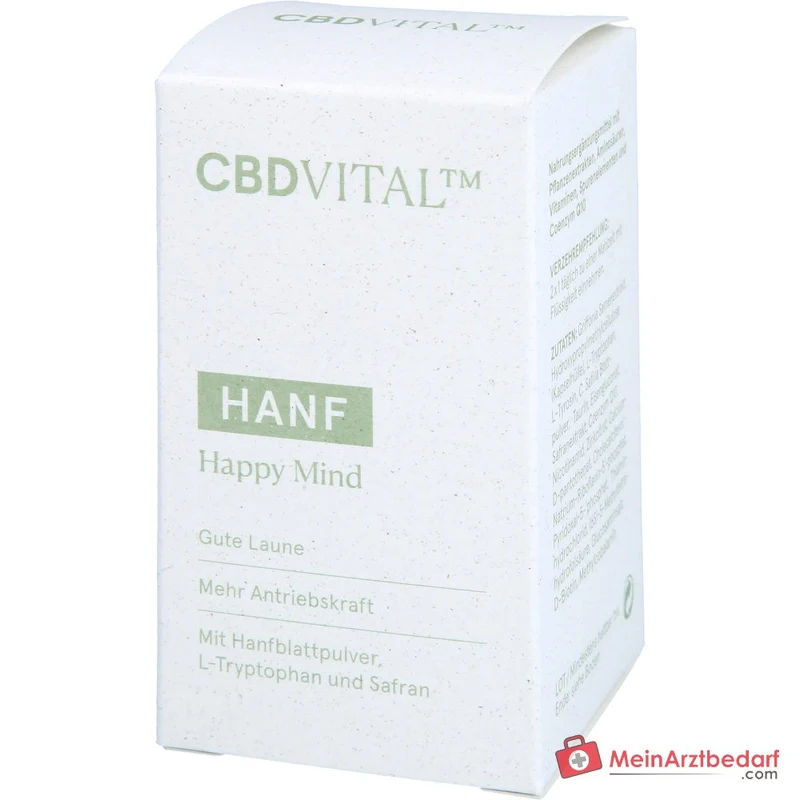 CBD VITAL Hanf Happy Mind Kapseln mit Griffonia (5‑HTP) 60 Stück