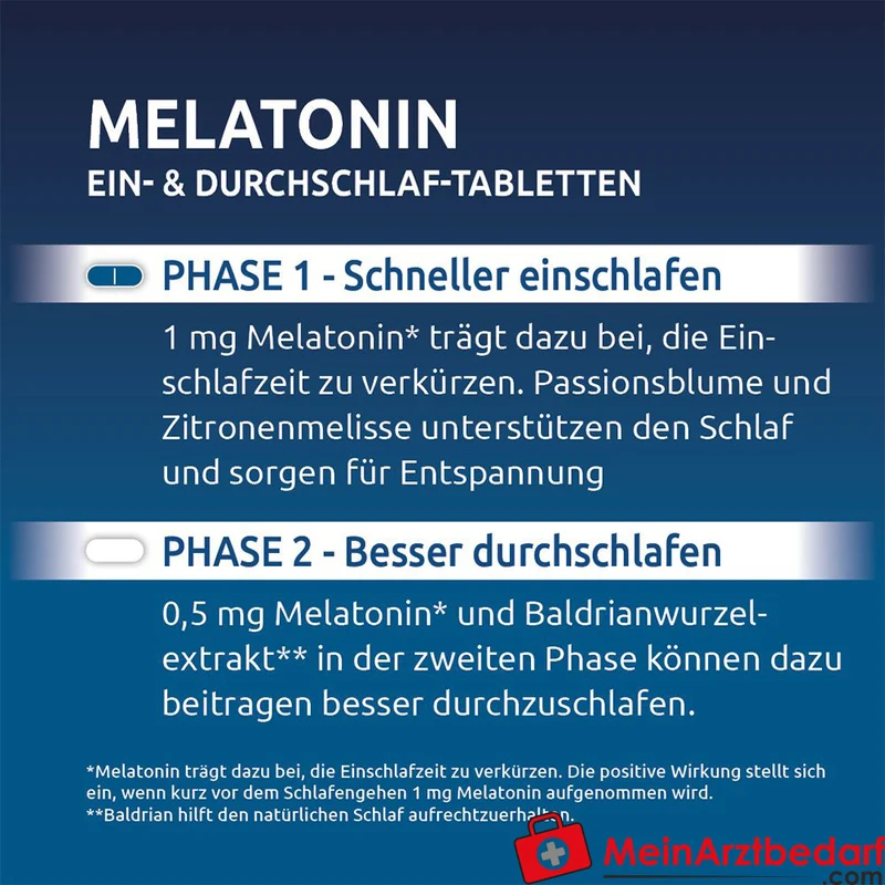 Dr. Theiss Ein- & Durchschlaf-Tabletten Melatonin 1,5 mg 60 Stück
