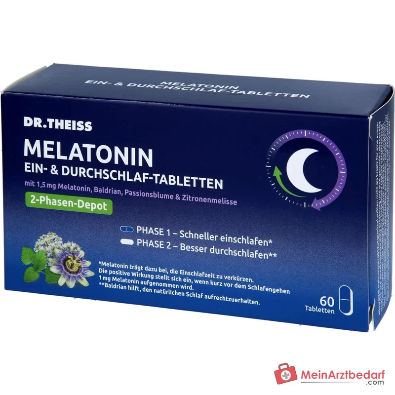 Dr. Theiss Ein- & Durchschlaf-Tabletten Melatonin 1,5 mg 60 Stück