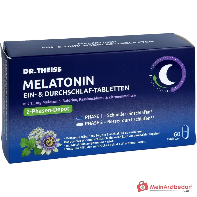 Dr. Theiss Ein- & Durchschlaf-Tabletten Melatonin 1,5 mg 60 Stück