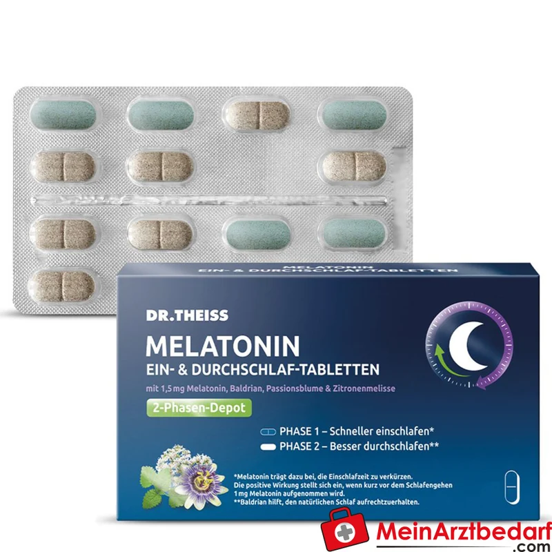 Dr. Theiss Ein- & Durchschlaf-Tabletten Melatonin 1,5 mg Tabletten 15 Stück