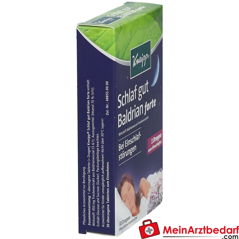 Kneipp Schlaf gut Baldrian forte 450 mg Baldrianwurzel‑Trockenextrakt überzogene Tabletten