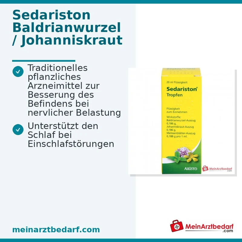 Sedariston Tropfen Auszüge aus Baldrian Johanniskraut Melisse