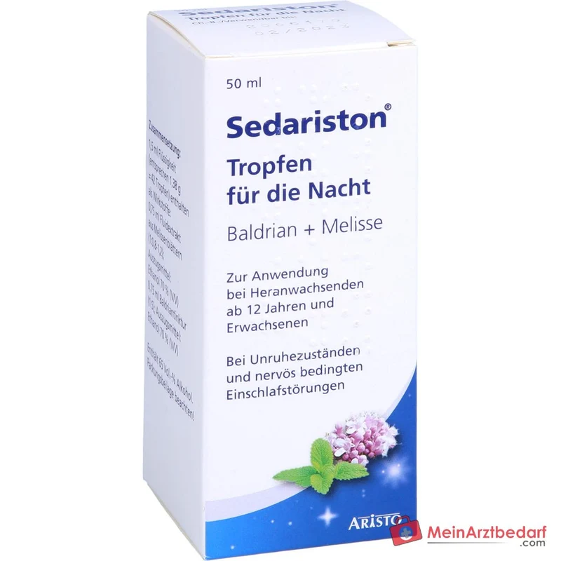 Sedariston Tropfen für die Nacht Baldrian und Melissenöl Tropfen 20 ml, 50 ml
